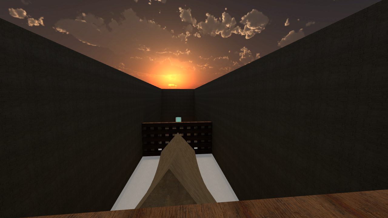 Sunset above Beginner’s stone ramps